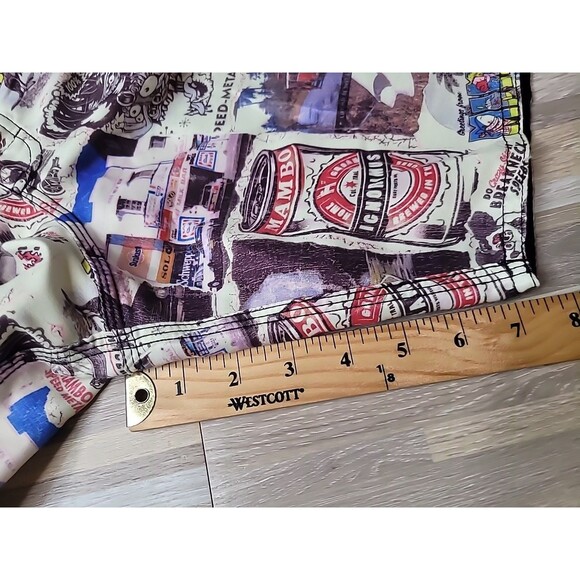 Mambo Australia‎ Board Shorts Men's Size 36 Graphic Comic Portrait Skull Pinup - Picture 10 of 13